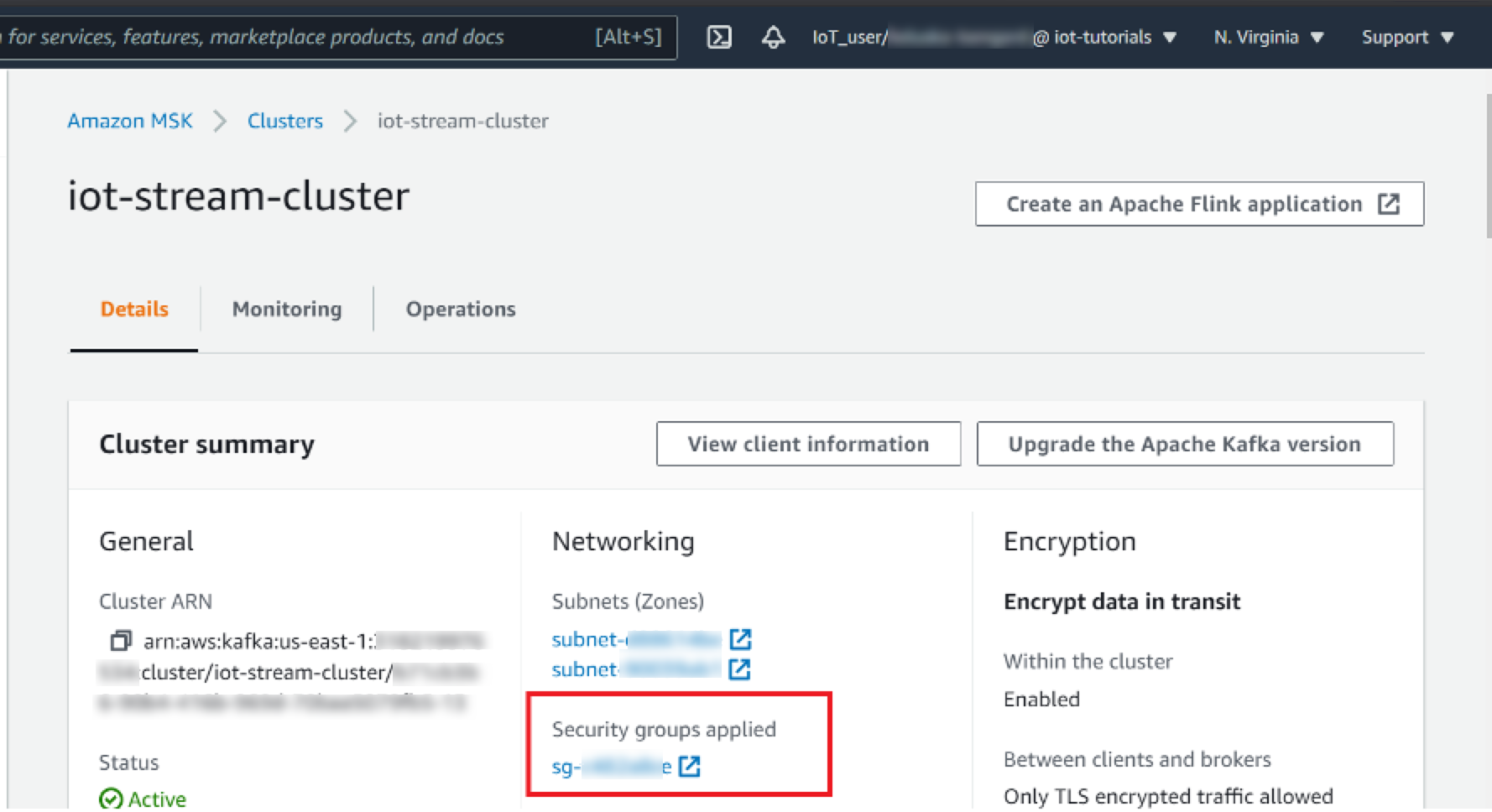 security group applied link