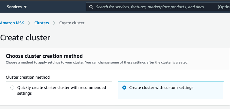 cluster selection