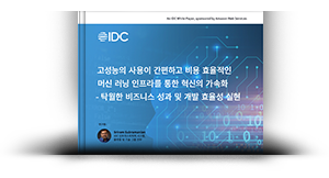 고성능의 사용이 간편하고 비용 효율적인 머신 러닝 인프라를 통한 혁신의 가속화 (IDC 리포트)