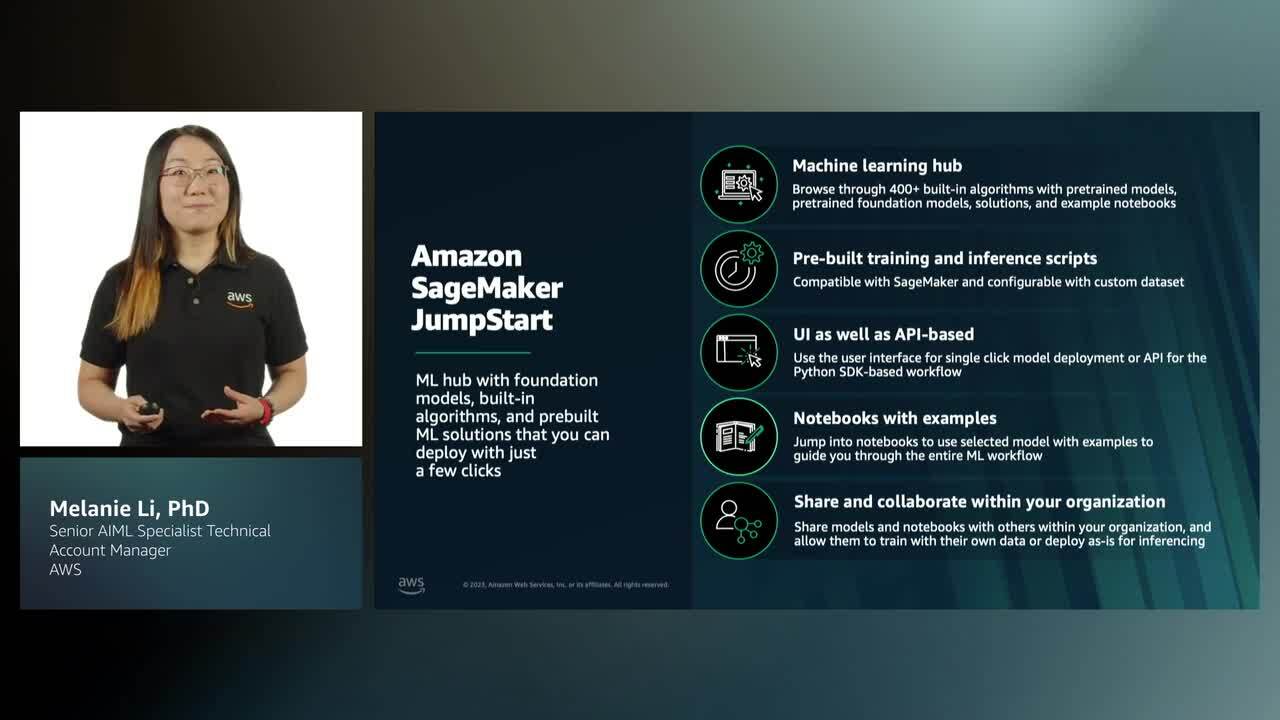 X&acirc;y dựng c&aacute;c ứng dụng AI tạo sinh với M&ocirc; h&igrave;nh nền tảng của Amazon SageMaker (Cấp độ 300)