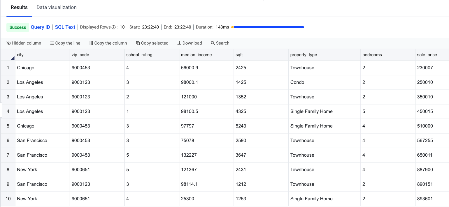 Run different queries on top of your data