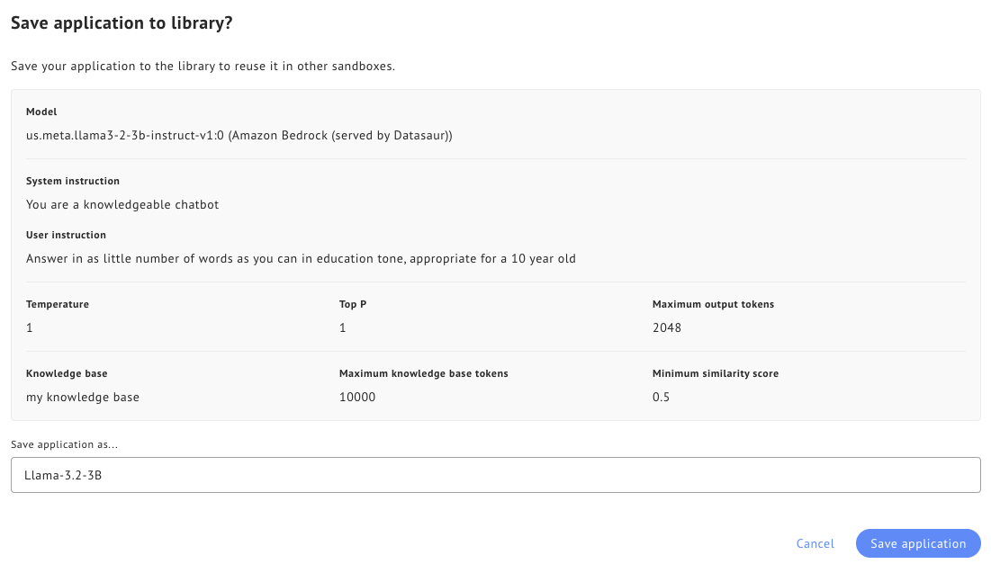 Automated evaluation in Datasaur LLM Labs