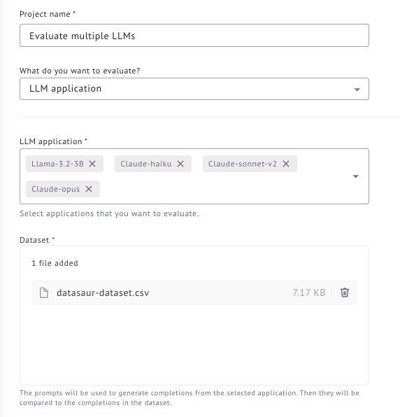 Q&amp;A dataset in Datasaur LLM Labs