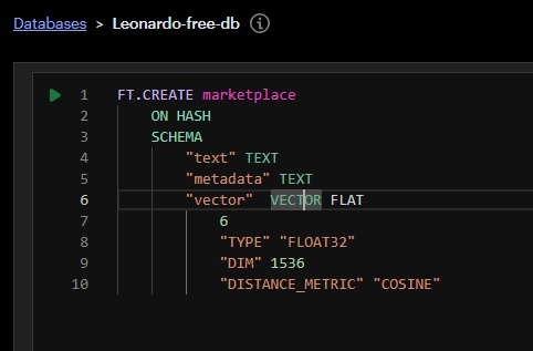 Redis cLI database create