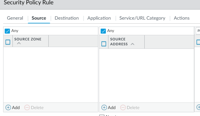 PANW NGFW: Security policy rules