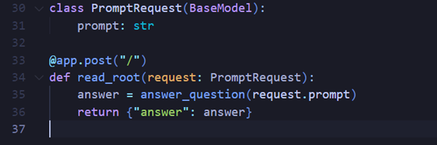 Expose an endpoint using Fast API