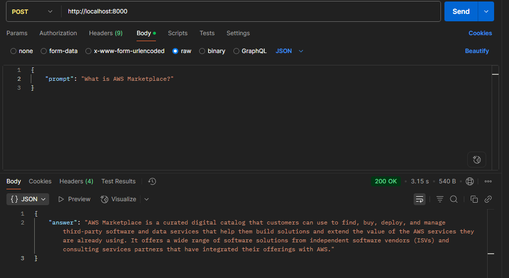 Test: run the FastAPI application