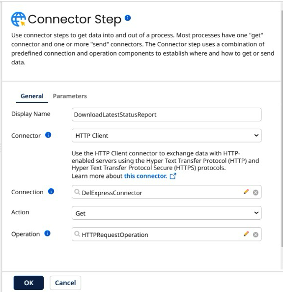 Connector step in Boomi