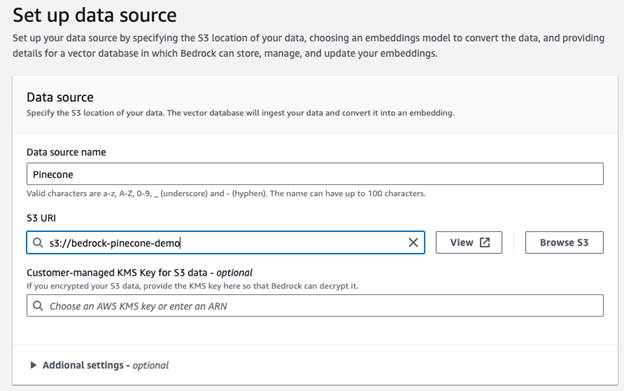 Data source setup