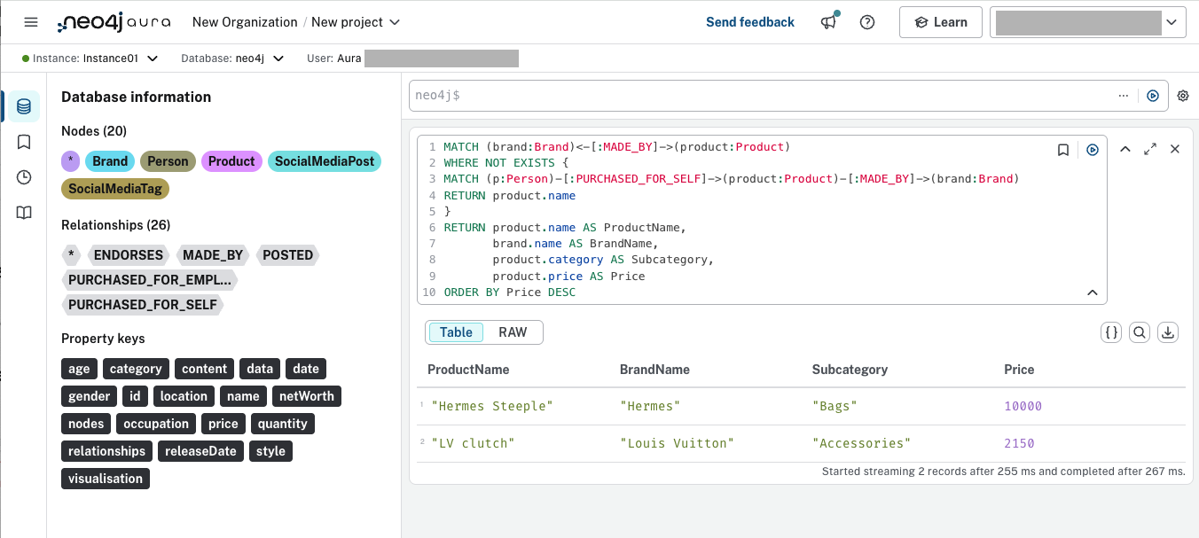 Query of recently released products