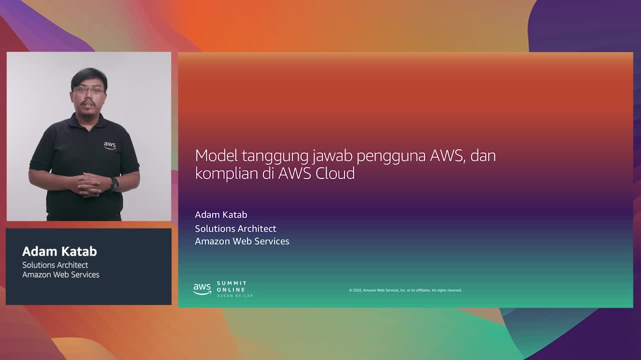 Model tanggung jawab pengguna AWS, dan komplian di AWS Cloud (Tingkat 200 - Menengah)