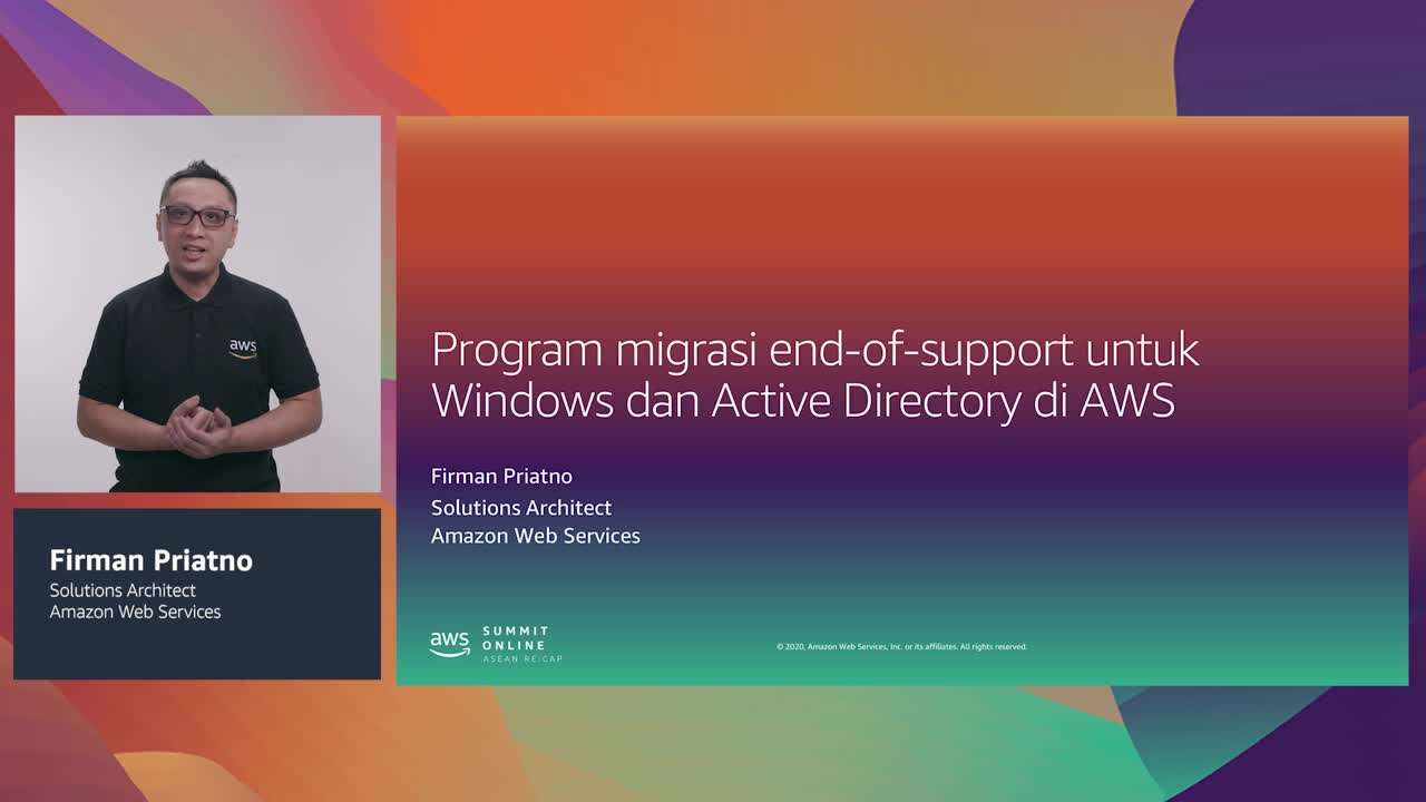Program migrasi end-of-support untuk Windows dan Active Directory di AWS (Tingkat 300 - Lanjutan)