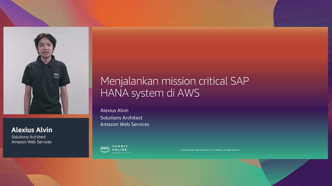 Menjalankan mission critical SAP HANA system di AWS (Tingkat 300 - Lanjutan)