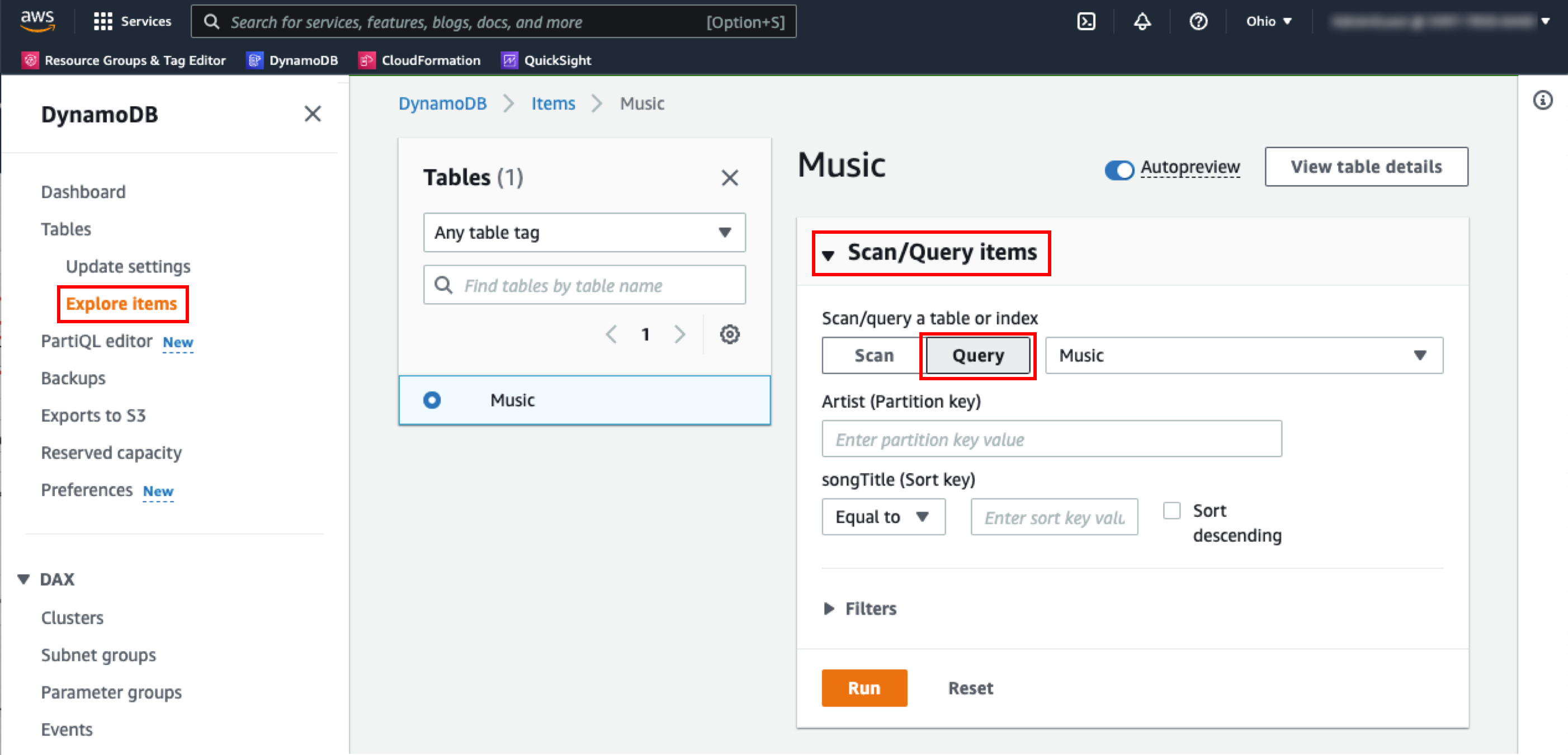 Change scan to query