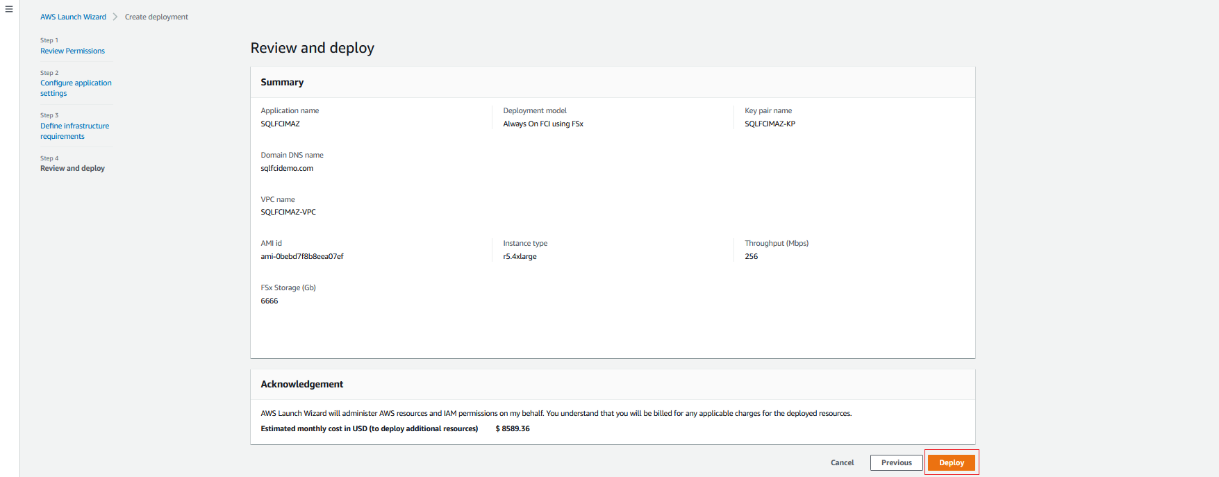 AWS launch Wizard SQL Server Provide tag names for resources