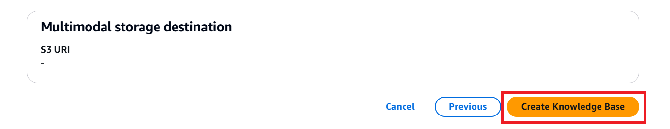 AWS Bedrock Multimodal Storage Destination