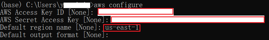 AWS CLI Configure Command Example