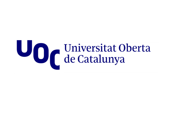 Logo of Universitat Oberta de Catalunya (UOC), featuring the abbreviation 'UOC' and the full university name in blue text on a white background.