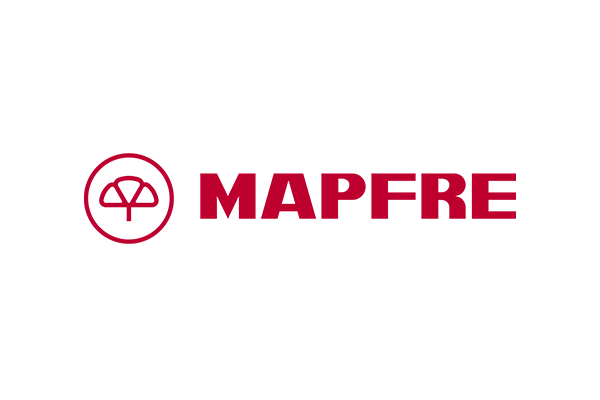 The MAPFRE logo with bold red text and emblem on a white background.