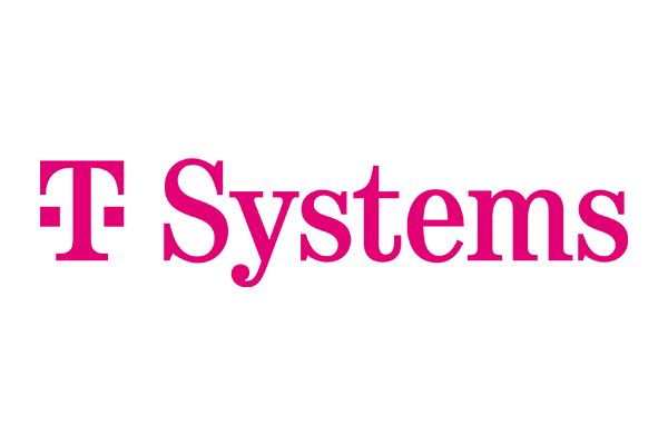 The logo of T-Systems, featuring a stylized magenta 'T' followed by the word 'Systems' in magenta text on a white background.