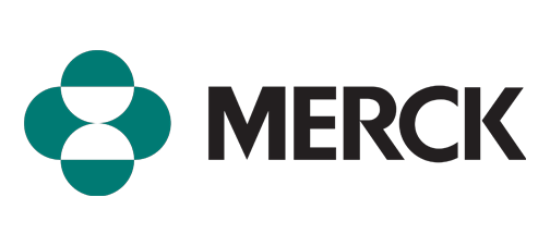 Horizontal Merck logo featuring the company name and emblem.
