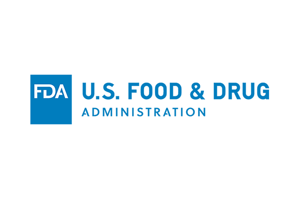 The logo of the U.S. Food and Drug Administration (FDA) with the initials 'FDA' in a blue square followed by the text 'U.S. Food & Drug Administration' in blue on a white background.