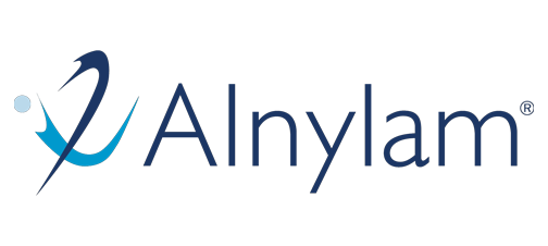 Alnylam company logo for Amazon Bedrock product complaint management use case, with stylized text and branding on a transparent background.