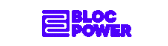 "BlocPower logo in bold purple text with a stylized 'E' design."