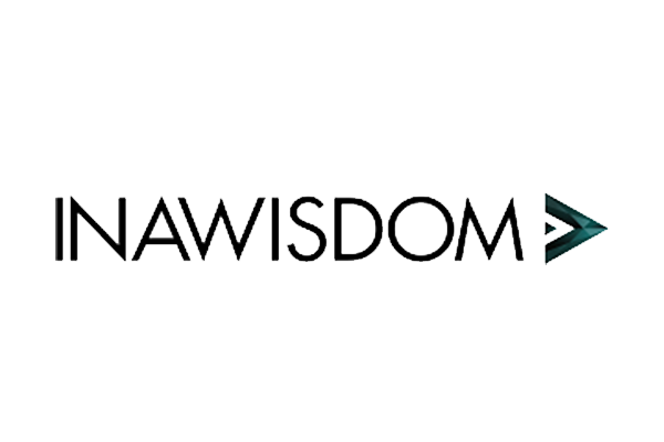 Inawisdom company logo featuring the word 'INAWISDOM' in black text with a stylized triangular arrow graphic on a white background.