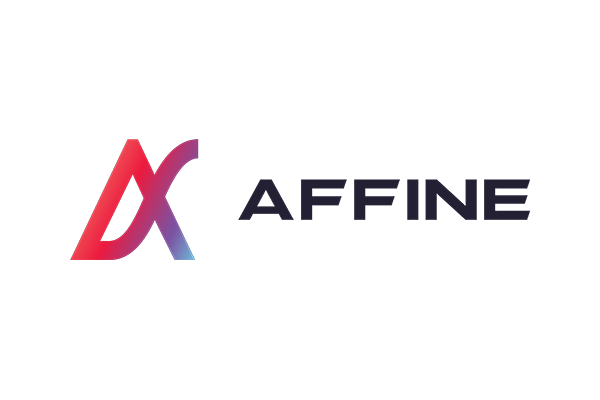 Logo of Affine with stylized red and purple initials next to the word 'AFFINE' in bold black letters.