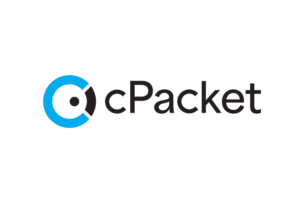 The cPacket logo featuring a stylized blue 'C' icon followed by the text 'cPacket' in black.