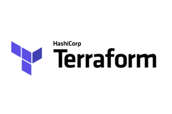 The logo of HashiCorp Terraform, featuring the HashiCorp name and Terraform text with a purple geometric icon on a white background.