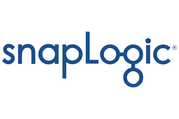 SnapLogic logo in blue text on a white background.