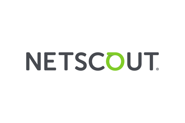 The NETSCOUT logo with black and green text on a transparent background.