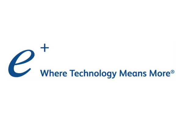 Logo of ePlus with slogan 'Where Technology Means More' displayed in blue text.