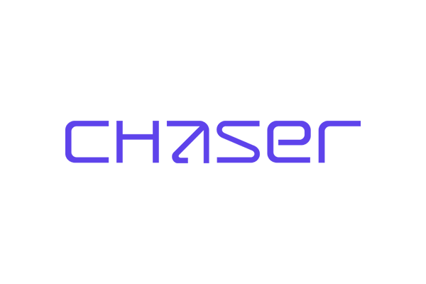 The Chaser company logo with purple stylized text on a white background.