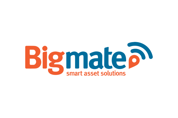 Bigmate company logo with text 'Bigmate smart asset solutions' in blue and orange colors.