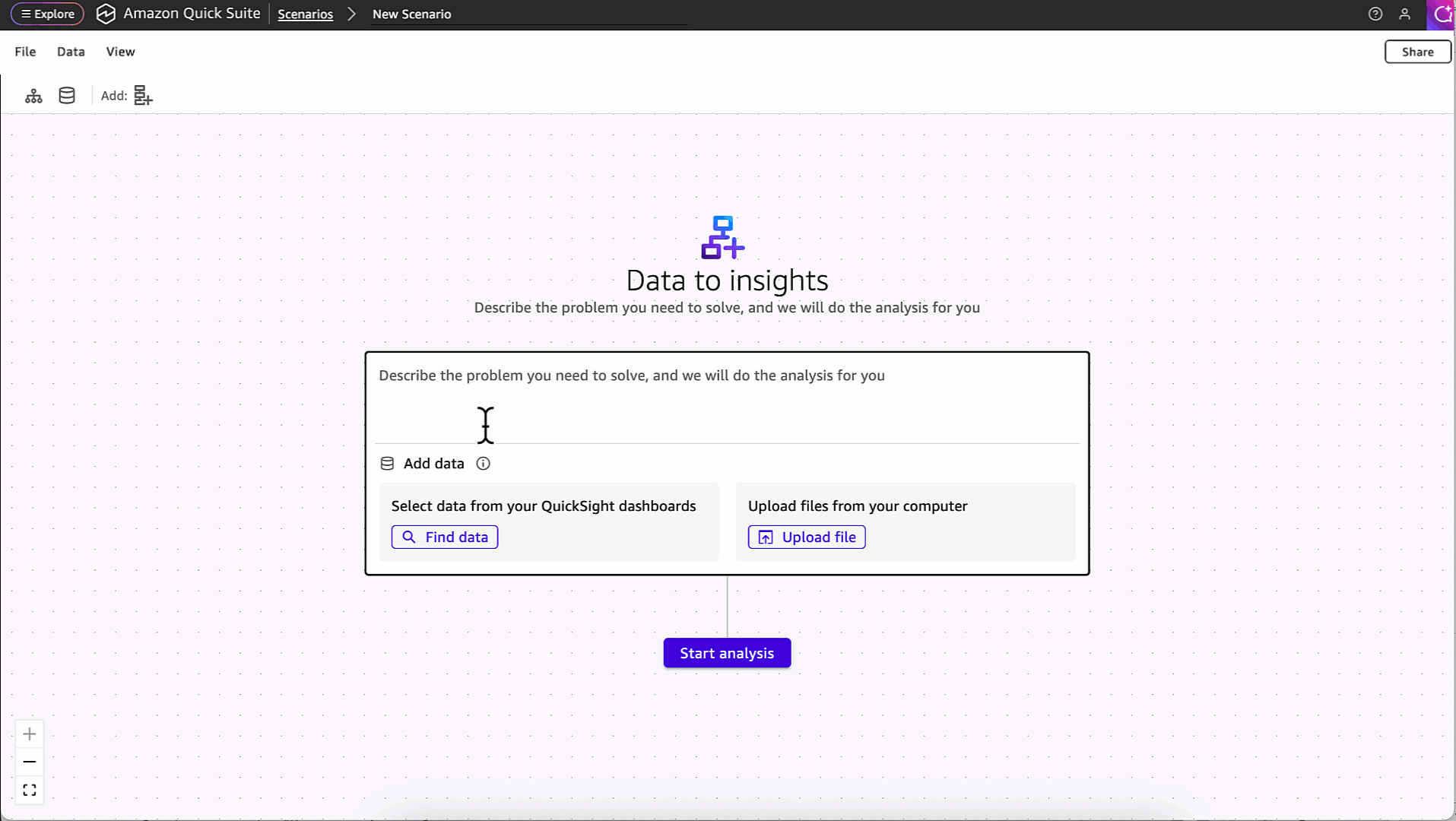 scenarios capability of quick suite