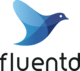 The Fluentd logo featuring a stylized blue bird with the word 'fluentd' below it.