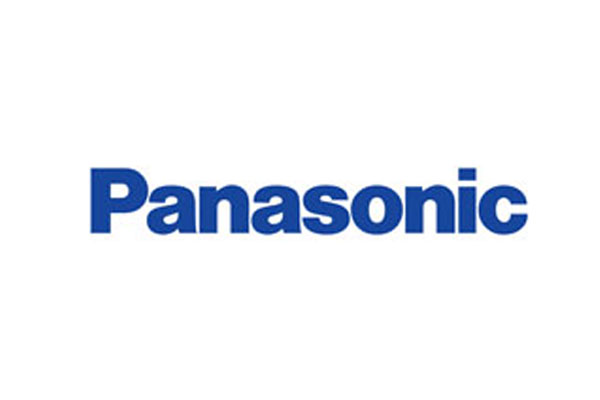 Panasonic logo in blue text on a white background.