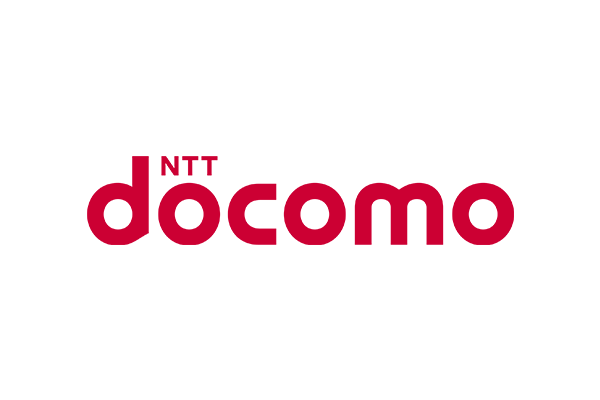 NTT Docomo logo in red text on a white background.