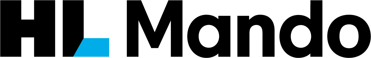 HL Mando company logo in black text with a blue accent