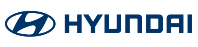 Hyundai logo with blue text and emblem on a transparent background.