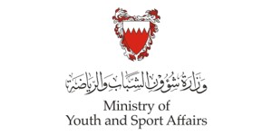 Logo of the Bahrain Ministry of Youth and Sport Affairs, featuring the national emblem and bilingual text in Arabic and English.