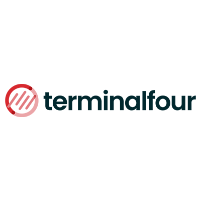 TERMINALFOUR logo featuring a stylized red emblem and company name on a white background.