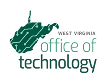 Logo of the West Virginia Office of Technology, featuring a circuit patterned silhouette of the state of West Virginia and the organization's name.