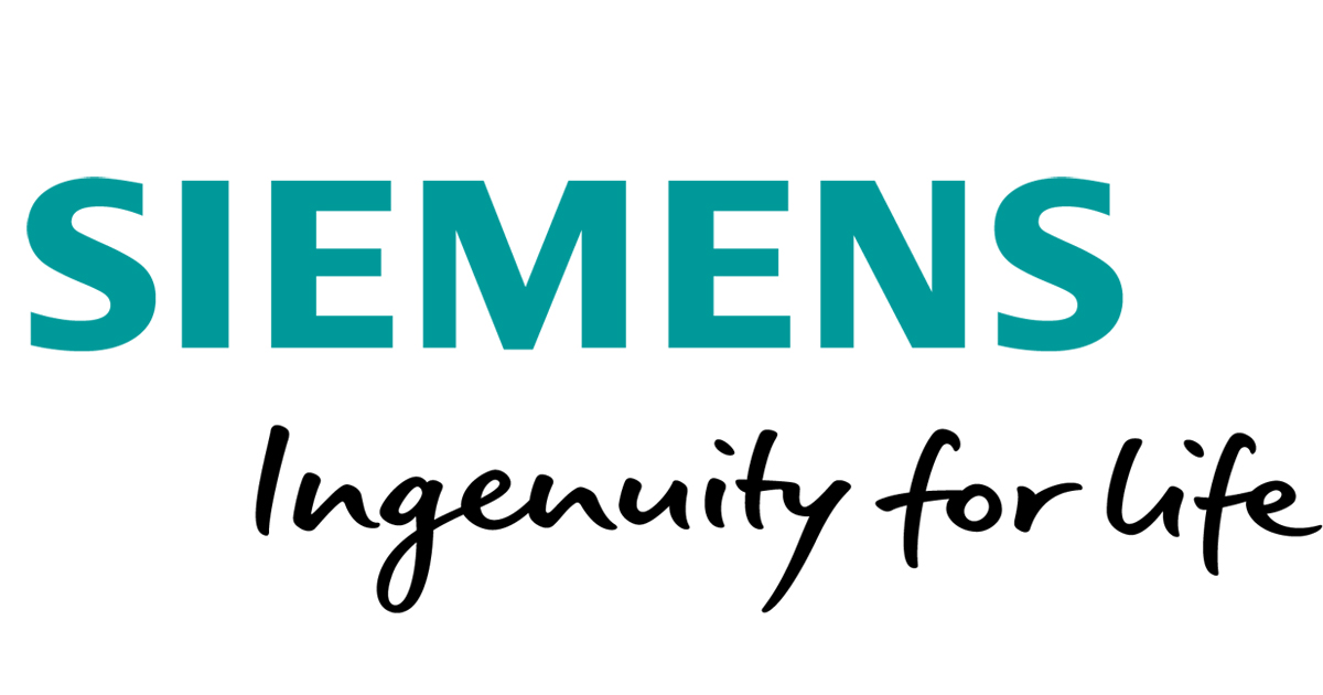 Siemens logo with the tagline 'Ingenuity for life' in teal and black text on a white background.