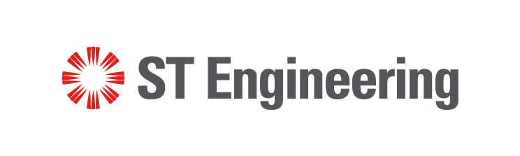 The ST Engineering logo featuring a red stylized emblem and the company name in dark gray text.