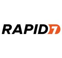 The logo of Rapid7, featuring the company name in bold black text with an orange '7' at the end.