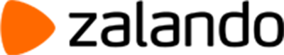 The Zalando company logo featuring an orange symbol and the word 'zalando' in black text.